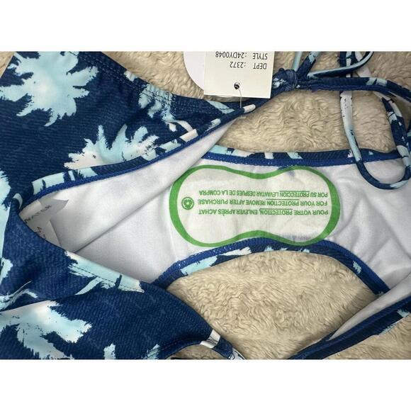 Hot Water tropical underwire triangle bra and string bikini set Size L/M - Picture 11 of 11